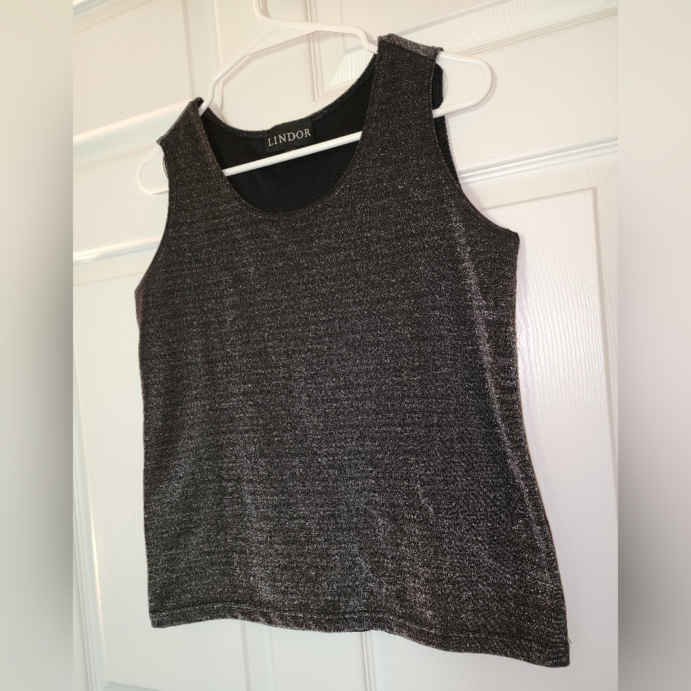 Lindor Business Casual Sparkle Sleeveless Top